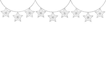silver frame with stars