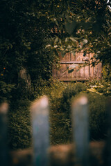 Rural old barn made of wood, building made of wood