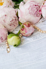 Fresh peonies flowers