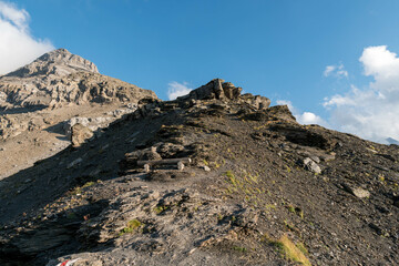 Mountain pass of the Bernese Alps, Sefinenfurgge Pass Switzerland 2612 m