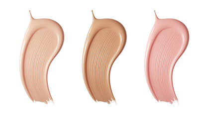 Samples of foundation, Cosmetic concealer, tone, 3D illustration.