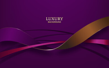 luxury purple abstract background combine with golden lines element