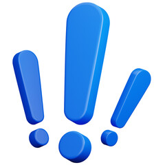 3d rendering of warning exclamation mark sign