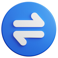 3d rendering of data transfer blue button