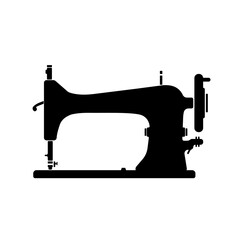 Vintage Sewing Machine Vector Icon Illustration