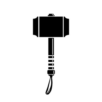 Hammer of Thor Vector Icon Illustration Silhouette