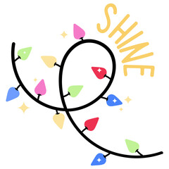 A customizable flat sticker of party popper