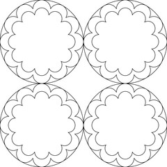 Vector line flowers square for footage background wallpaper and seamless artwork illustration texture of art graphic design isolated flat trendy design for fabric cotton beautiful pattern colorful