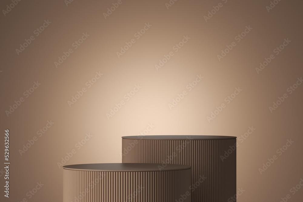 Fototapete Background 3d scene with empty podium, product display mock up minimal style and geometric shape object. 3d render