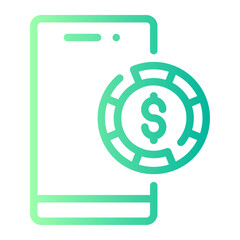 online payment gradient icon