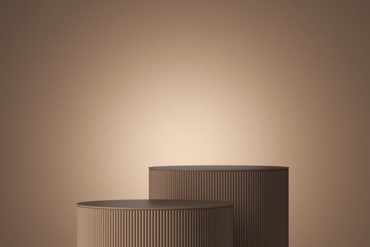 Background 3d scene with empty podium, product display mock up minimal style and geometric shape object. 3d render