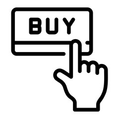 Fototapeta premium buy line icon