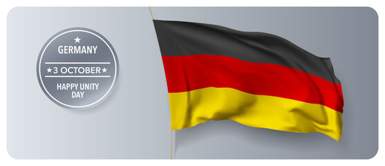 Germany victory day vector banner, greeting card