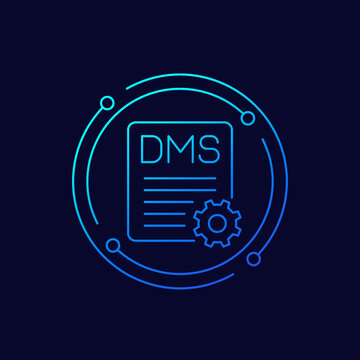 DMS icon, Document management system, linear design