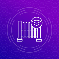 automatic gate icon, line design