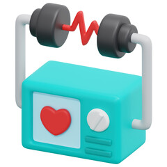 defibrillator 3d render icon illustration