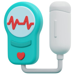 doppler fetal monitor 3d render icon illustration