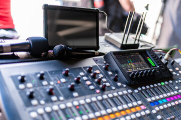 Audio Mixing Desk Live Music Concert