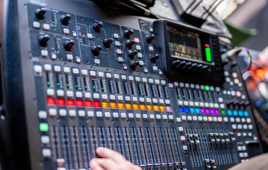Audio Mixing Desk Live Music Concert