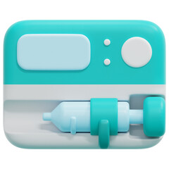 pump 3d render icon illustration