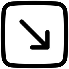 down right line icon