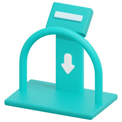 scale 3d render icon illustration