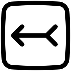 left arrow line icon