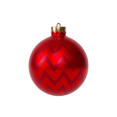 Christmas or New Year holidays red bauble, 3d render