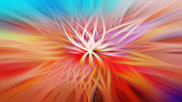 Absract colored flower - wallpaper