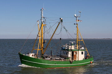 Grüner Fischkutter