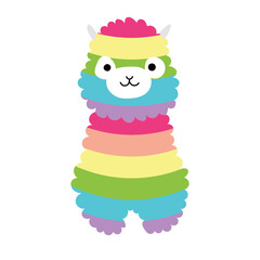 Alpaca llama animal face portrait