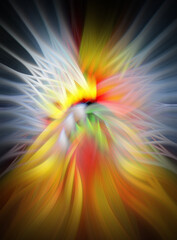 Absract colored flower - illustration