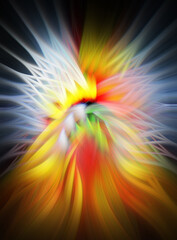 Absract colored flower - illustration