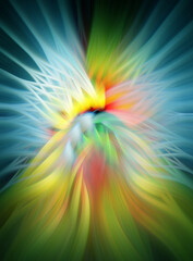 Absract colored flower - illustration