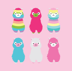 Alpaca llama animal face portrait © yuliabikirova