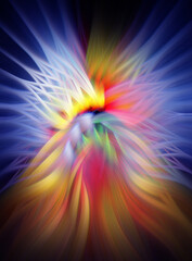 Absract colored flower - illustration