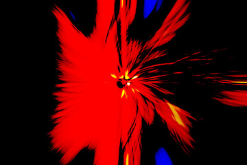 Absract colored flower - illustration