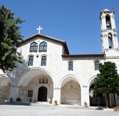 Fototapeta na wymiar Antakya Orthodox Church and minaret