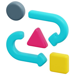 dependency 3d render icon illustration