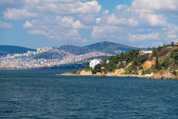 Fototapeta na wymiar Princes' Islands near Istanbul. Buyukada is the largest island and resort in the Sea of Marmara.