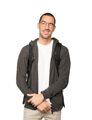 Fototapeta premium Friendly student winking an eye