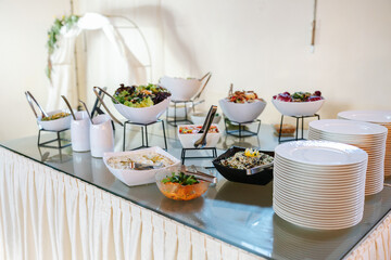 Delicious salad buffet at a wedding