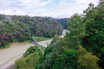 天龍峡大橋から見る天竜川と飯田線