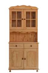 Wooden dining cabinet isolated on white background. - obrazy, fototapety, plakaty