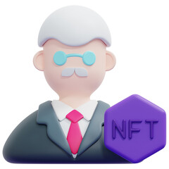 collector 3d render icon illustration