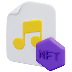 music 3d render icon illustration