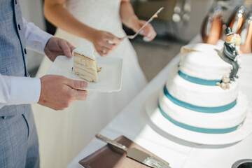 Beautiful wedding cake close-up