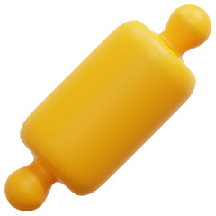 rolling pin 3d render icon illustration