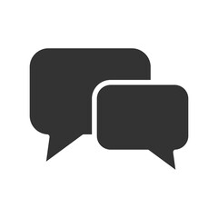 speech bubble vector glyph icon isolated on white background. speech bubble stock vector icon for web, mobile app and ui design
