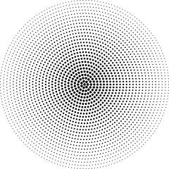 Radial gradient dot effect with a transparent background